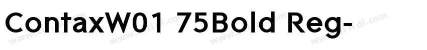 ContaxW01 75Bold Reg字体转换